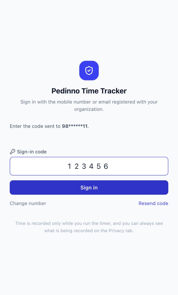 Desktop app sign-in screen